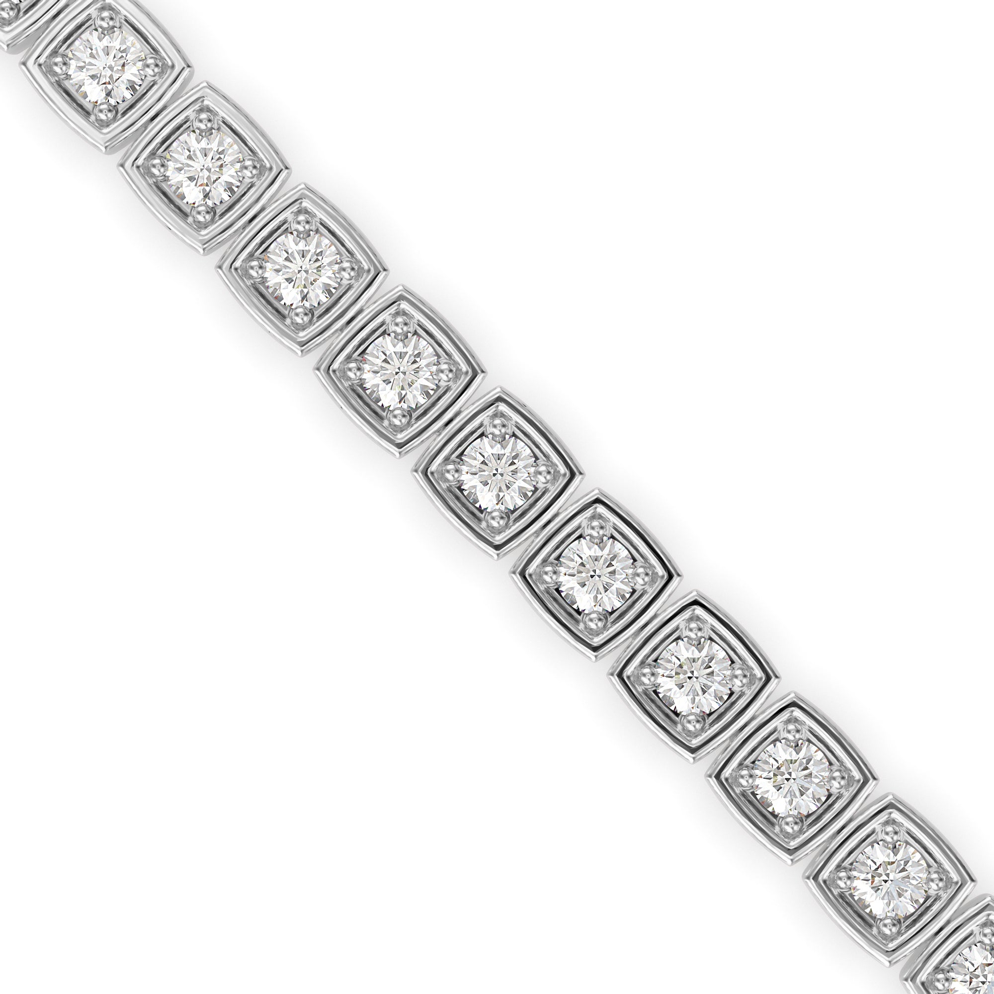 Sienna Diamond Tennis Bracelet-Silver