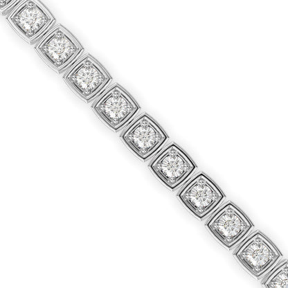 Sienna Diamond Tennis Bracelet-Silver