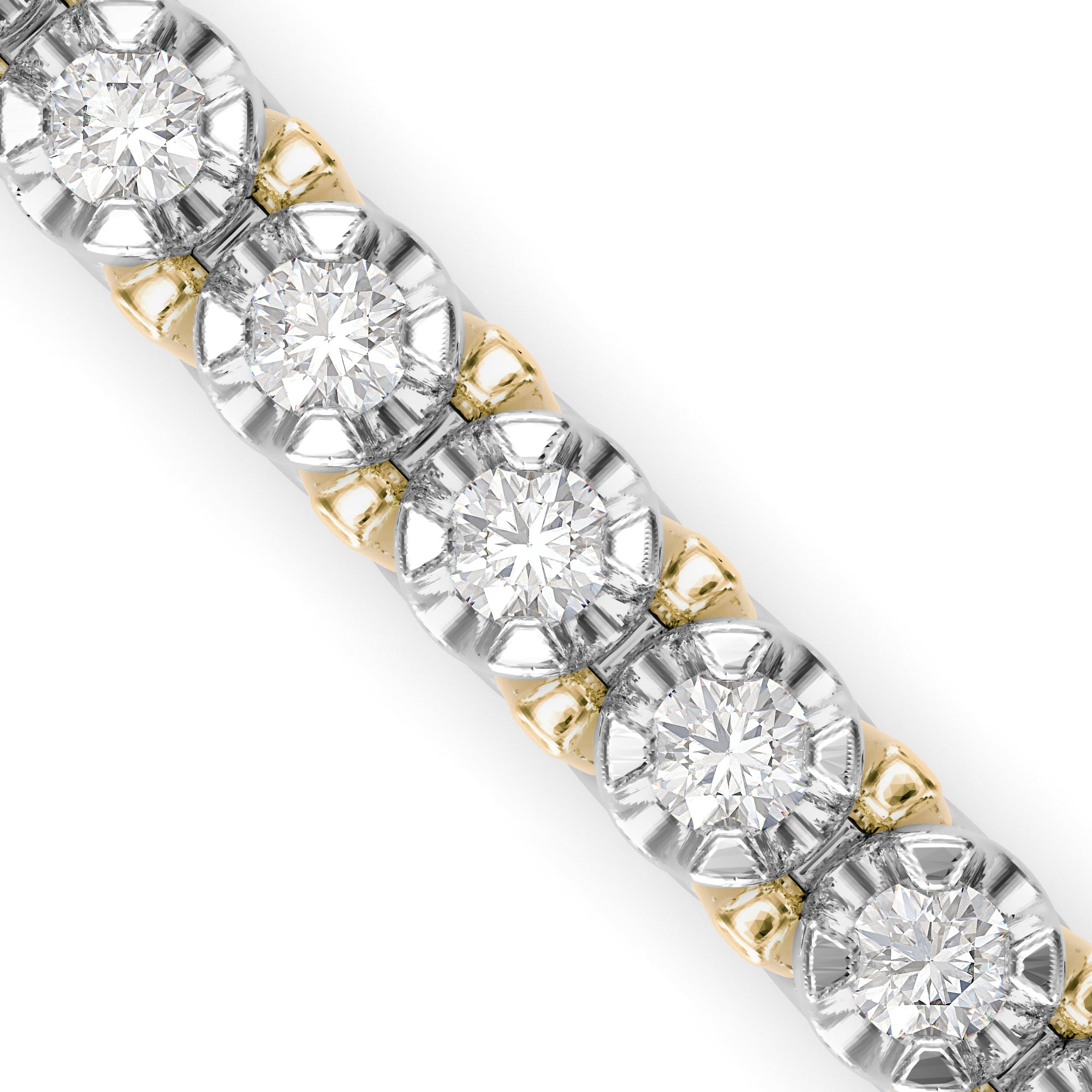Turkel Diamond Tennis Bracelet-Golden