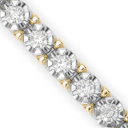 Turkel Diamond Tennis Bracelet-Golden