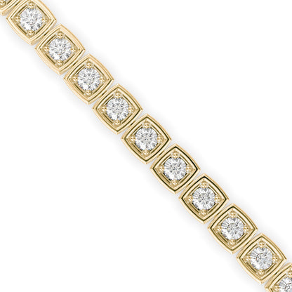 Sienna Diamond Tennis Bracelet-Golden
