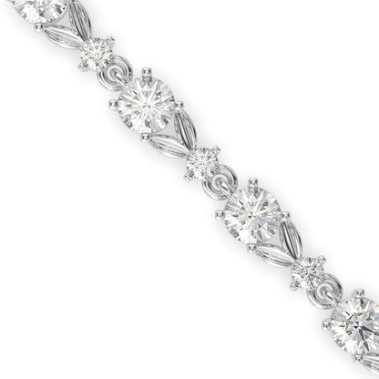 Fluke Diamond Tennis Bracelet-Silver