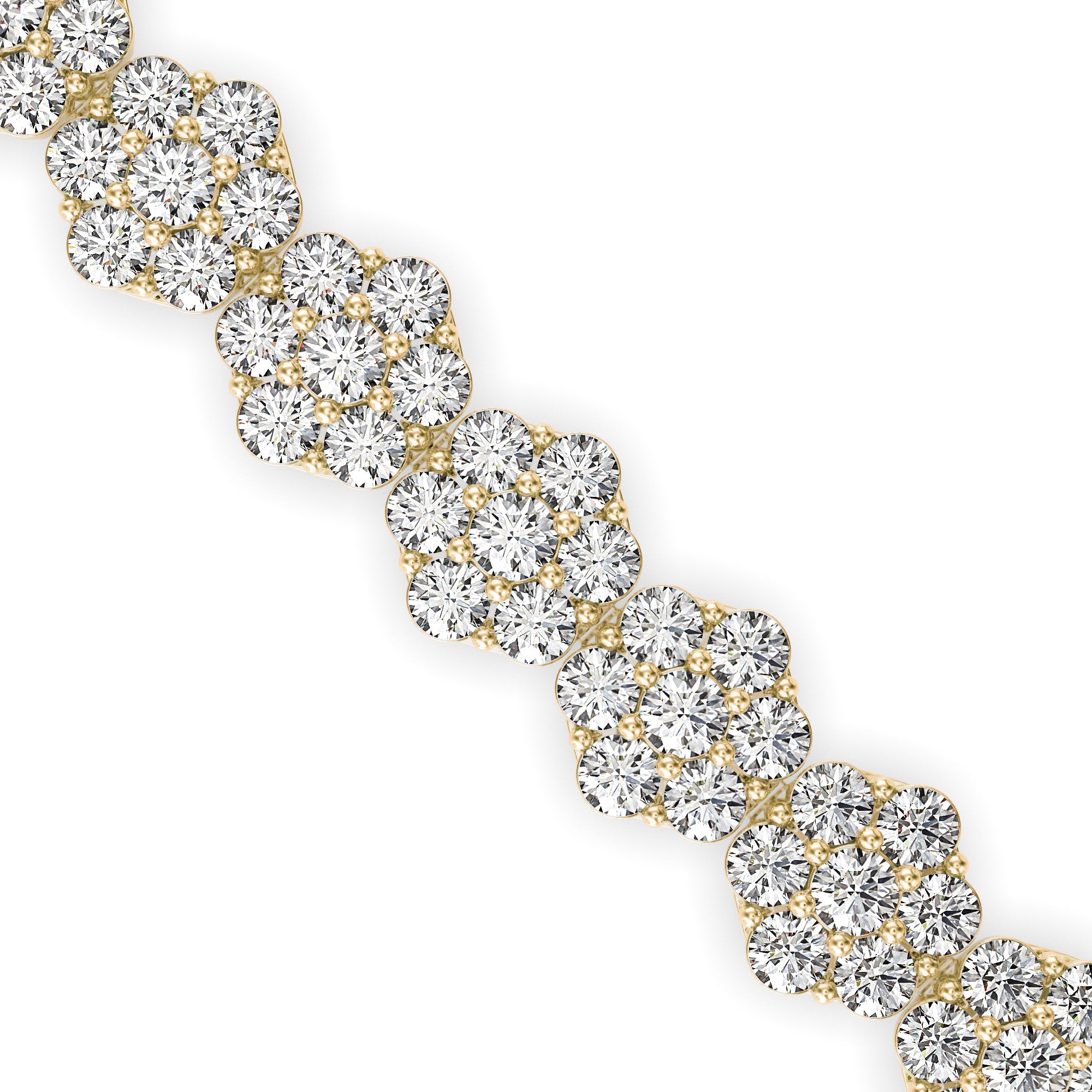 Fortuna Tennis Diamond Bracelet-Golden