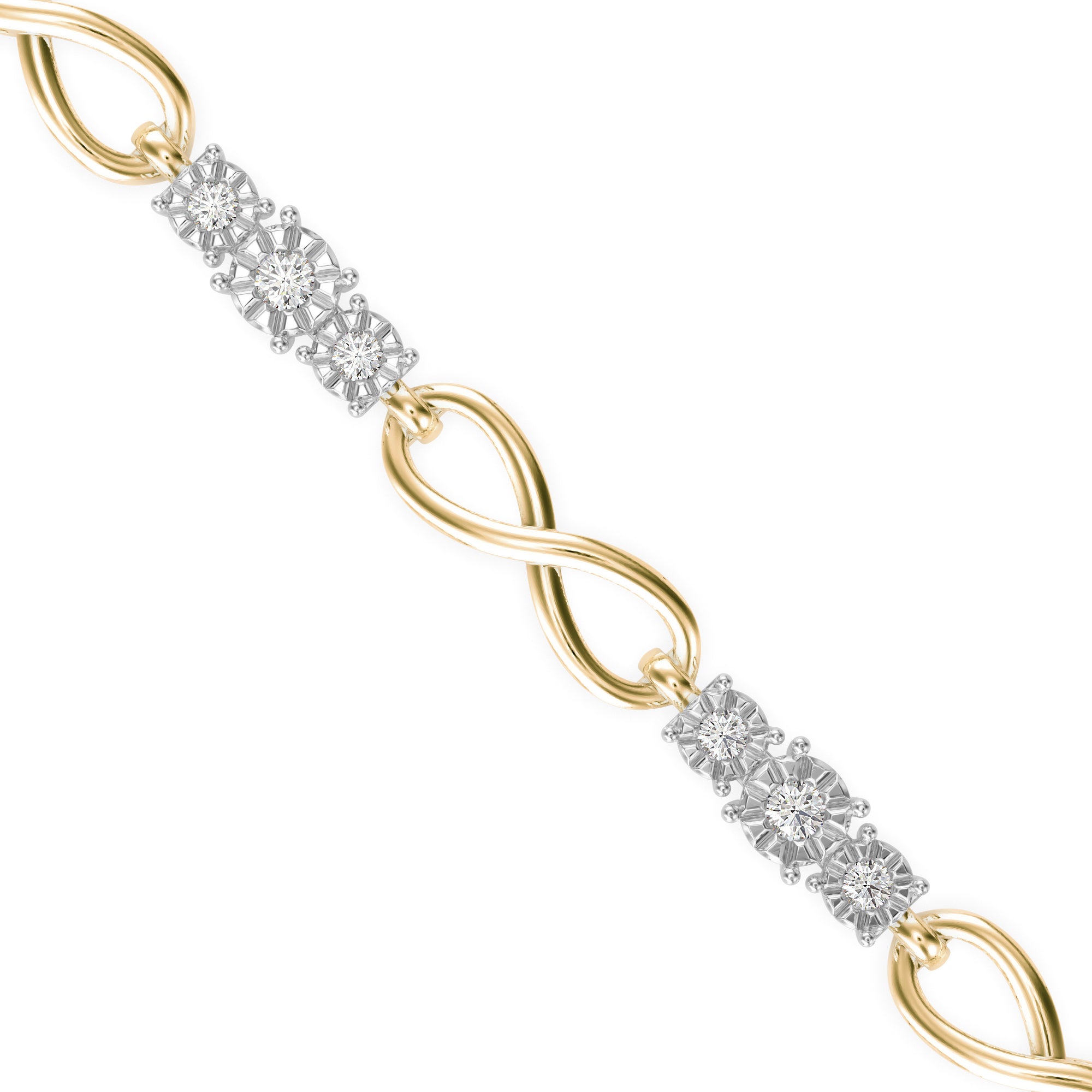 Tour Diamond Tennis Bracelet-Golden