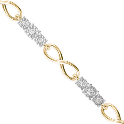 Tour Diamond Tennis Bracelet-Golden
