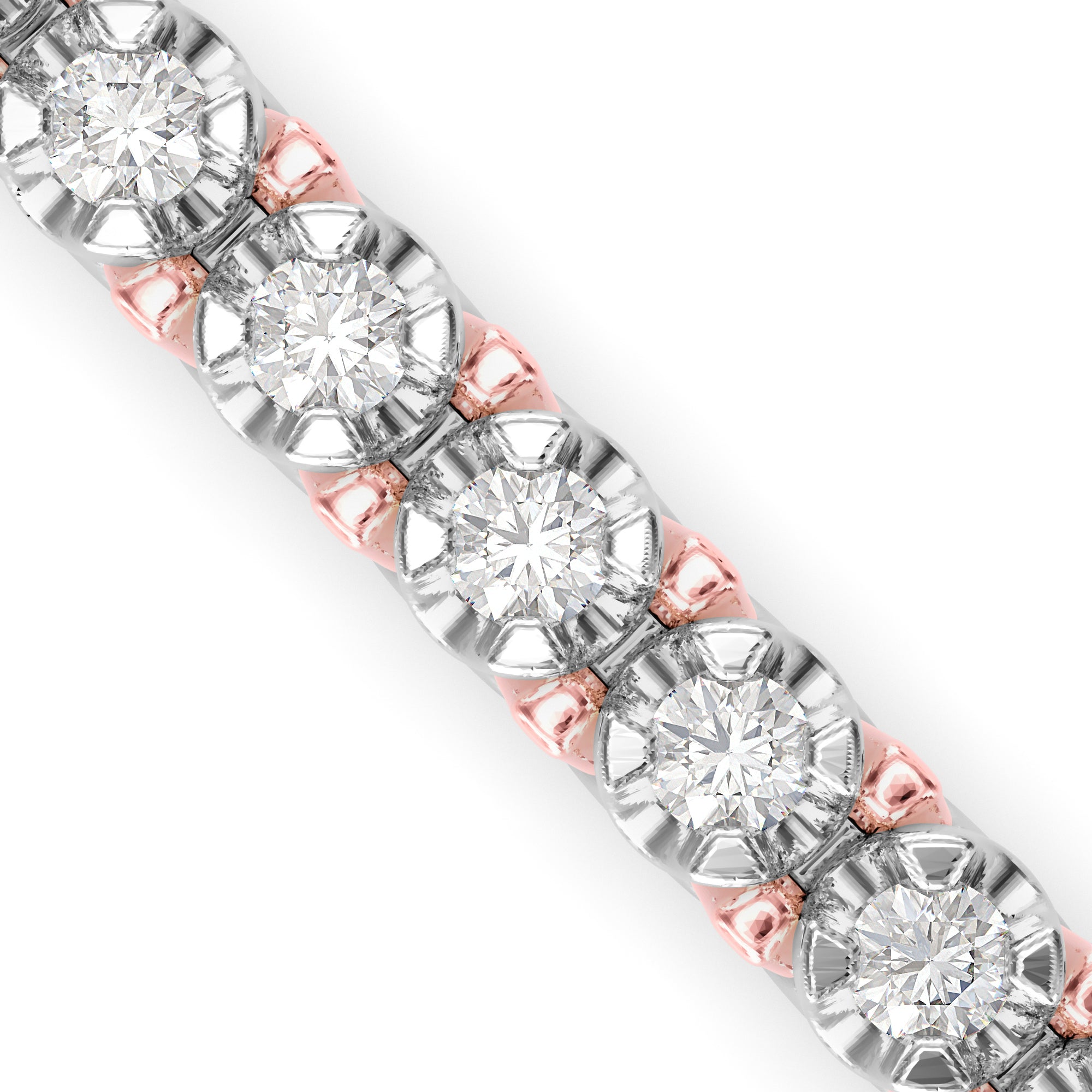 Turkel Diamond Tennis Bracelet-Rose Gold