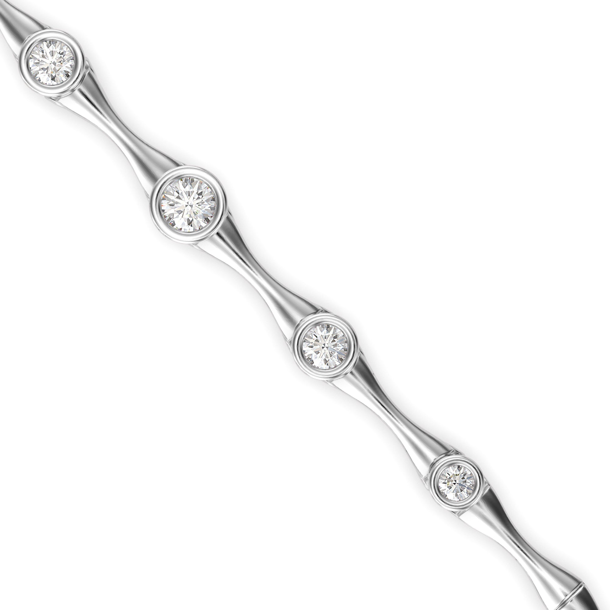 Precious Diamond Tennis Bracelet-Silver