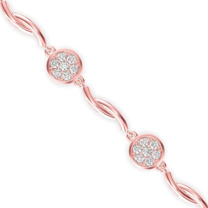 Opulent Diamond Tennis Bracelet-Rose Gold