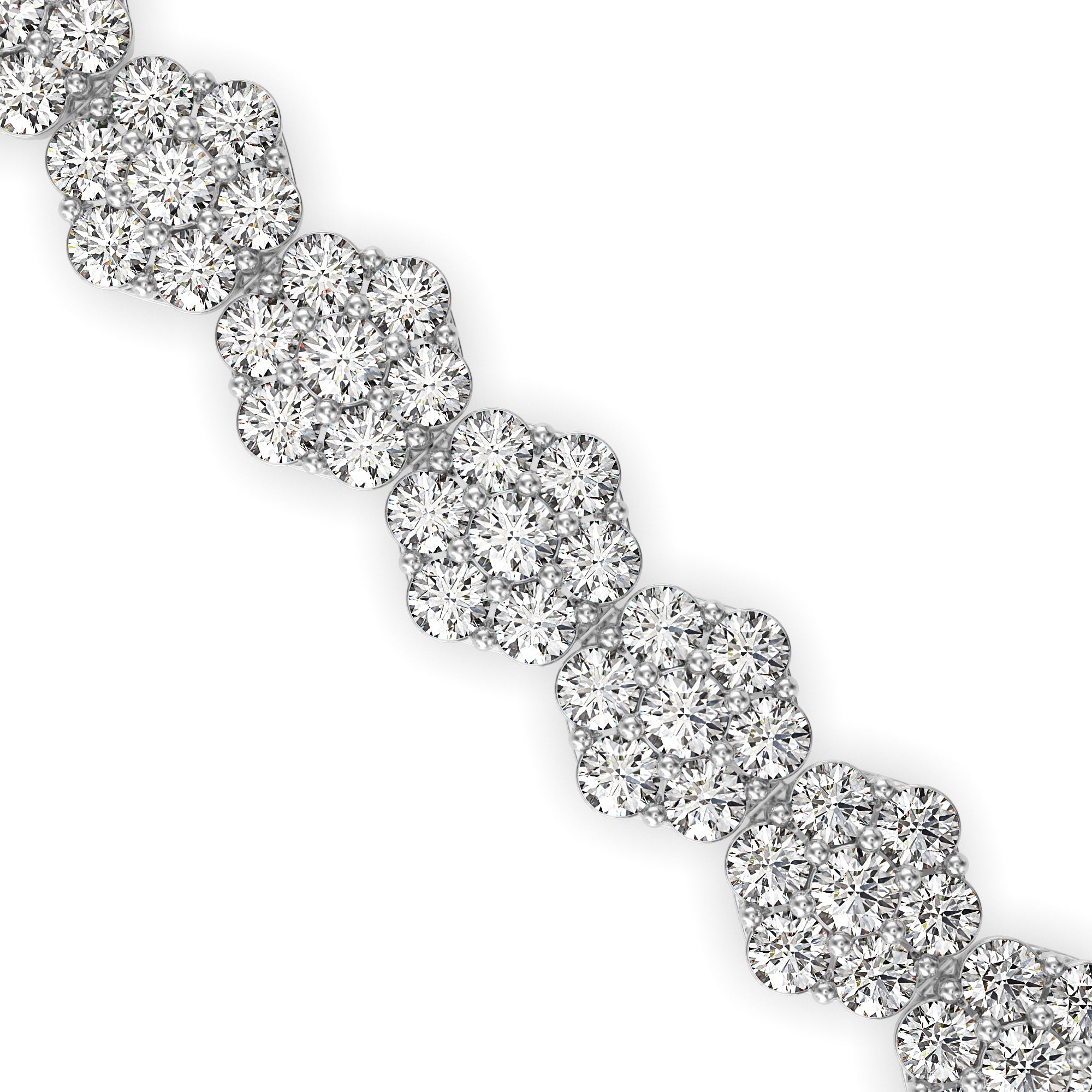 Fortuna Tennis Diamond Bracelet-Silver