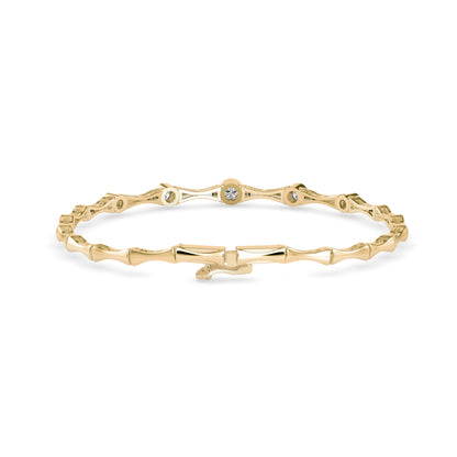 Precious Diamond Tennis Bracelet-Golden