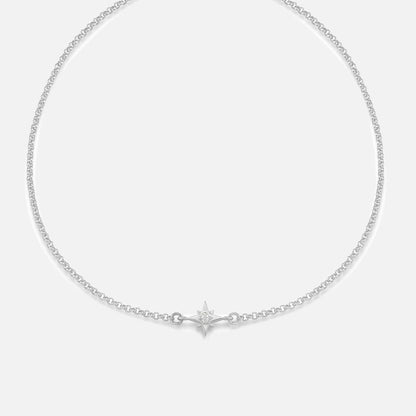Glima Silver Star Choker – Dainty Minimalist Stacking Necklace
