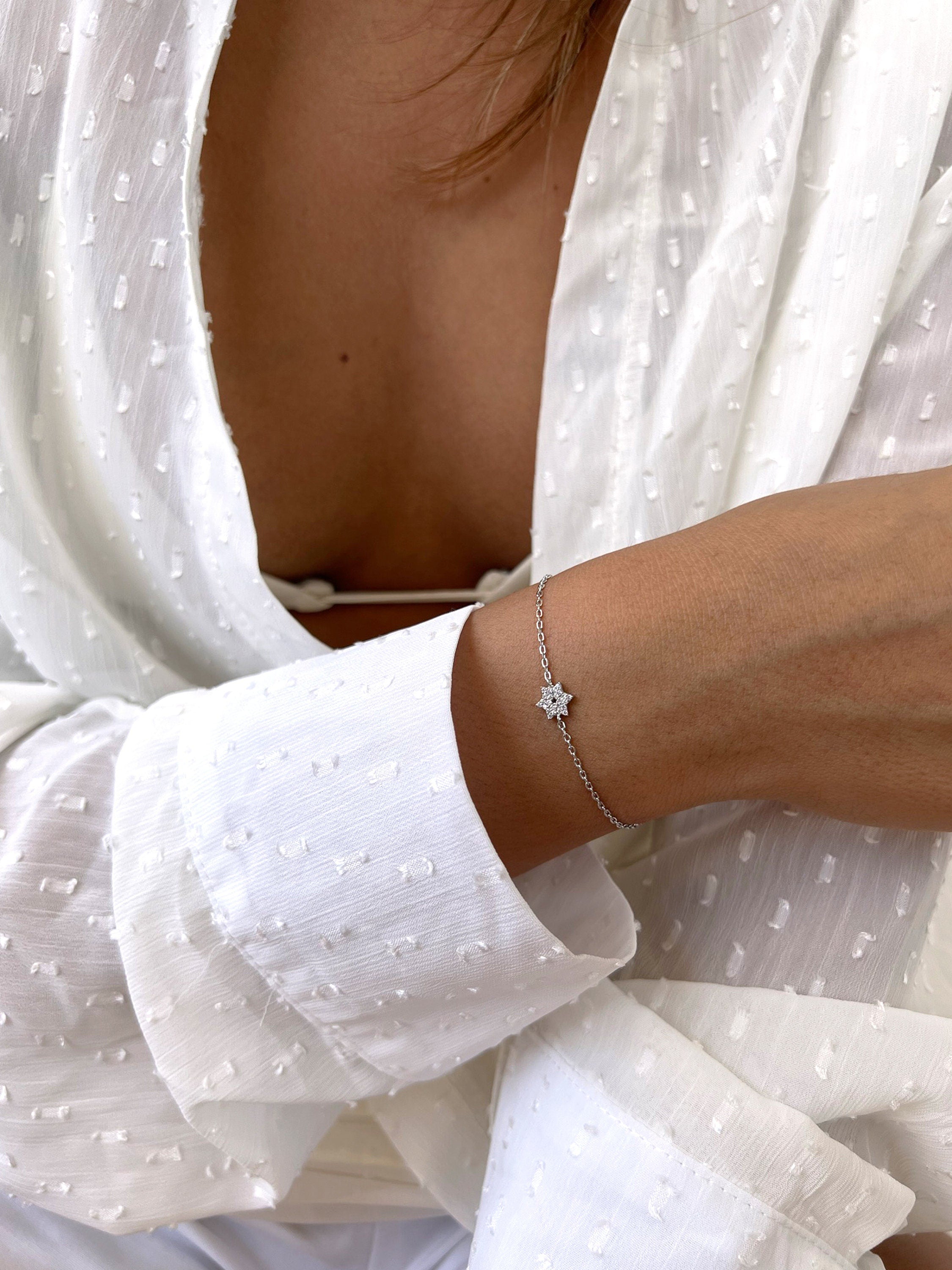 Glima Magen David Bracelet – 14K Gold or Sterling Silver Jewish Star Charm