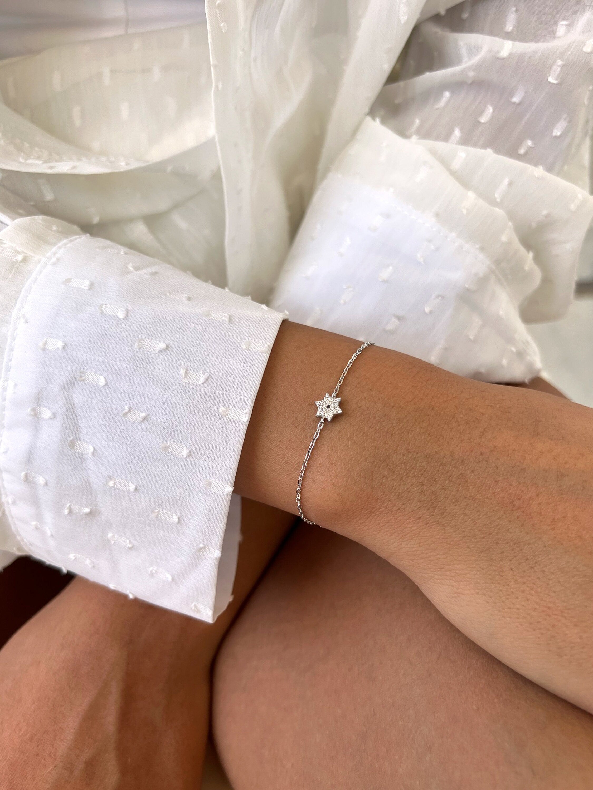 Glima Magen David Bracelet – 14K Gold or Sterling Silver Jewish Star Charm
