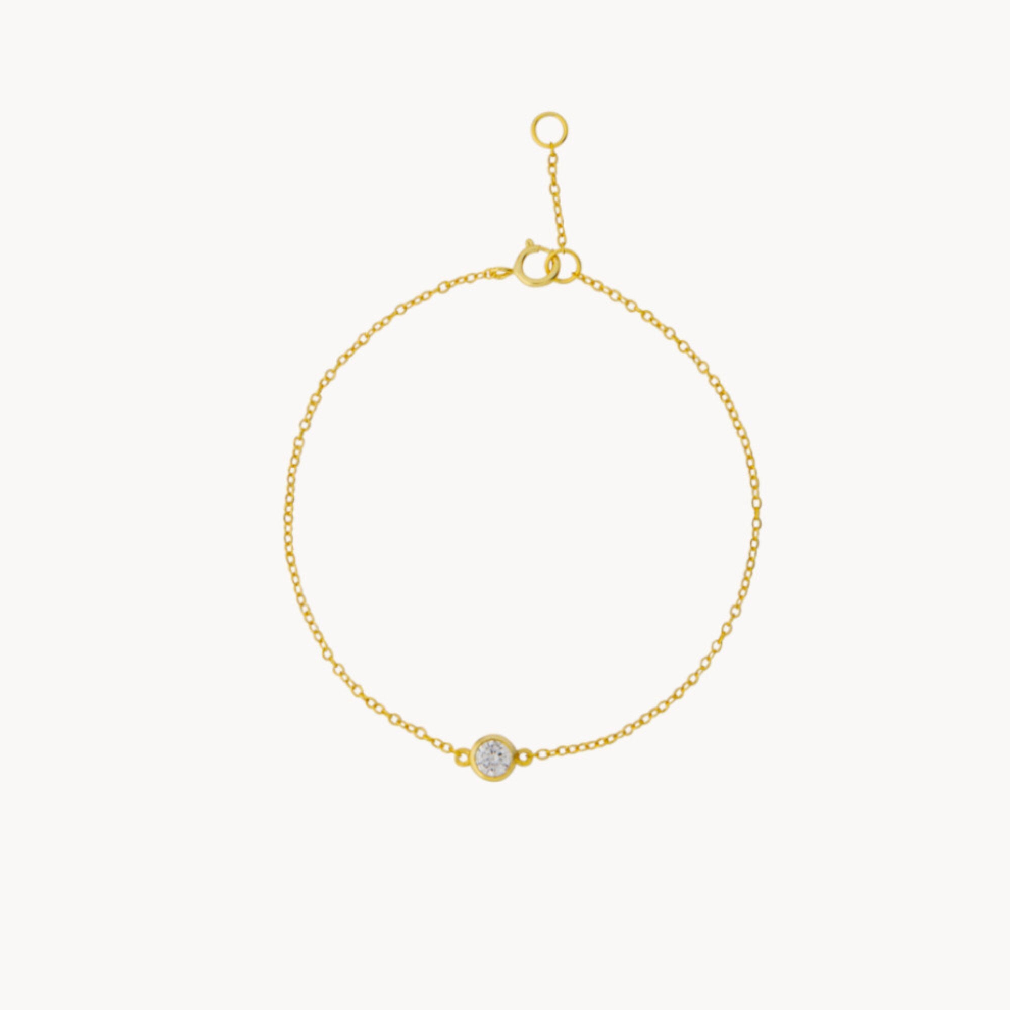 Glima Dainty CZ Bracelet – Minimalist Gold & Silver Charm