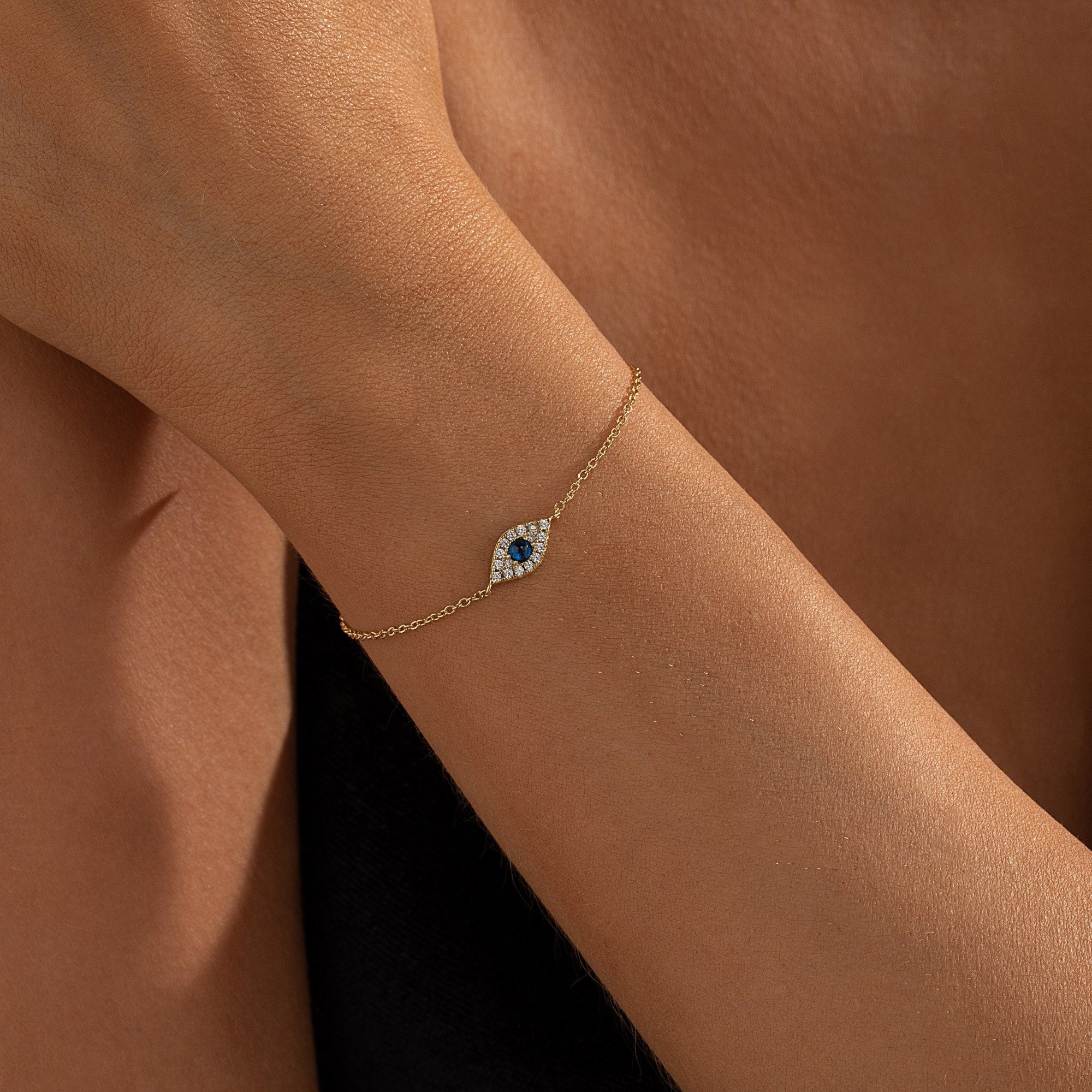 Glima Evil Eye Bracelet – 18K Gold Plated Sterling Silver Gift for Her