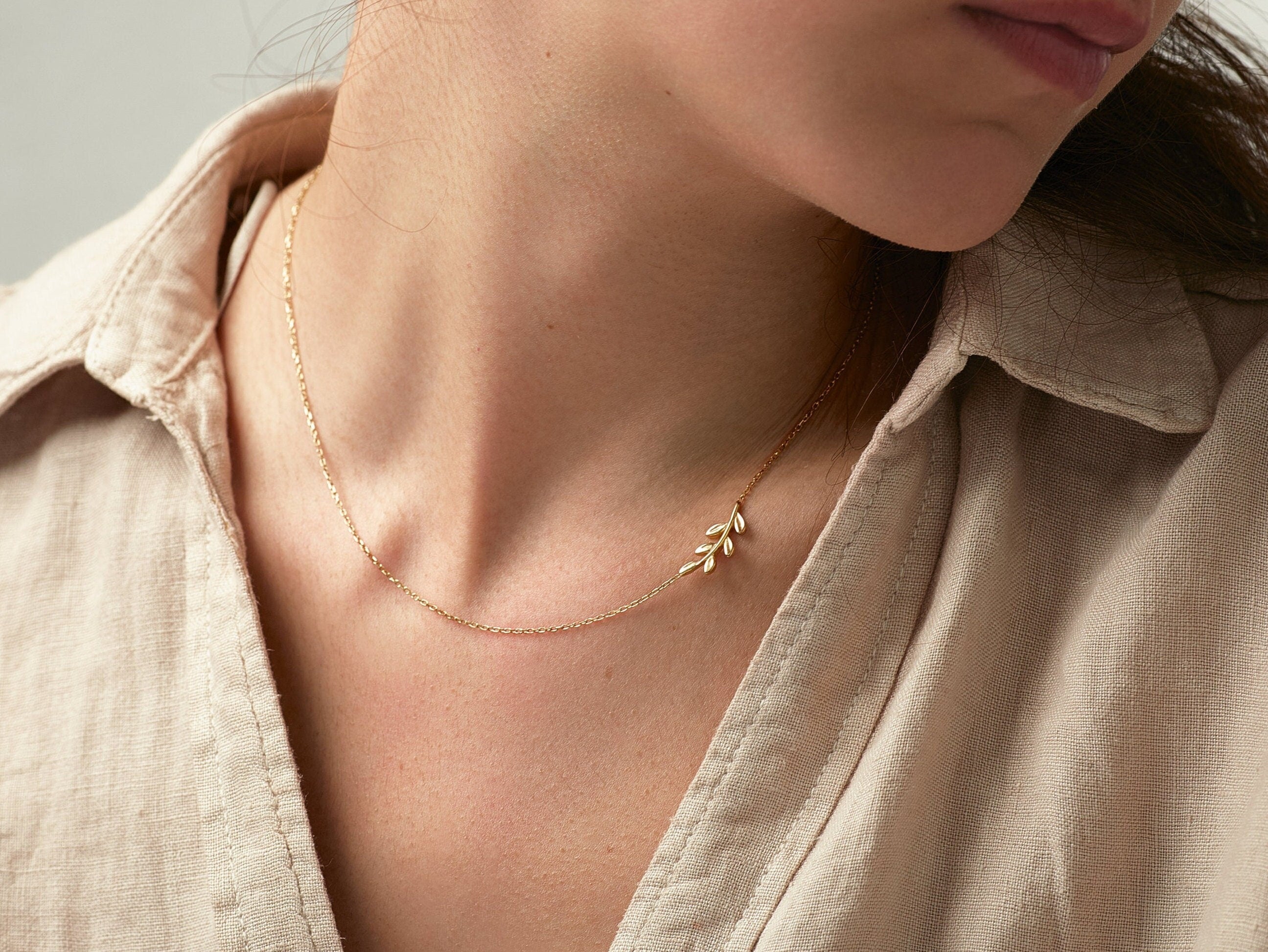 Glima Gold & Silver Leaf Necklace for Women