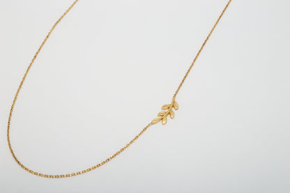 Glima Gold & Silver Leaf Necklace for Women