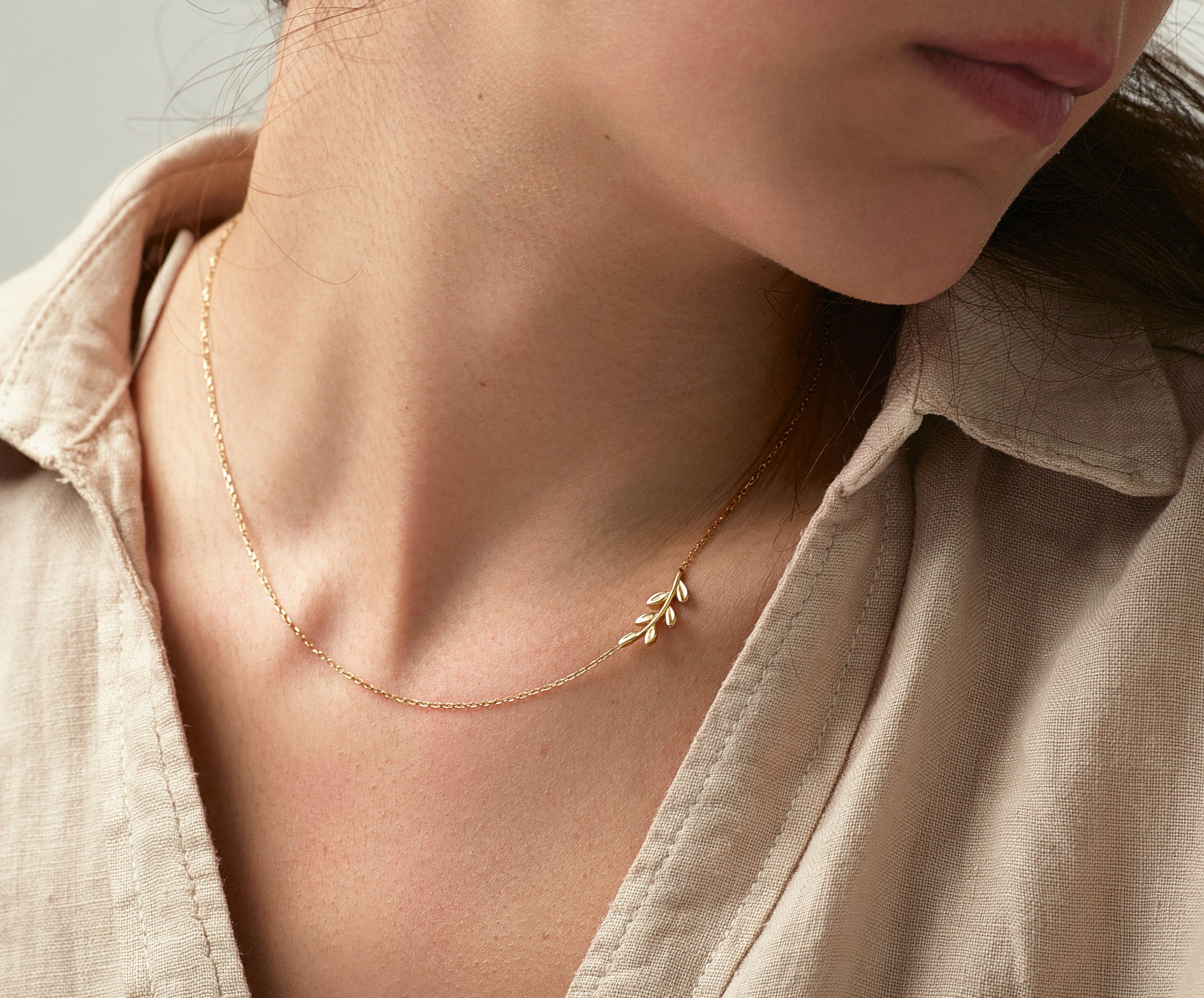 Glima Gold & Silver Leaf Necklace for Women