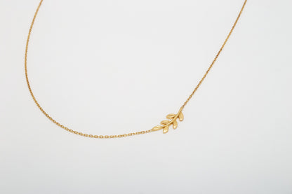 Glima Gold & Silver Leaf Necklace for Women