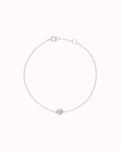 Glima Minimalist Bezel CZ Solitaire Bracelet
