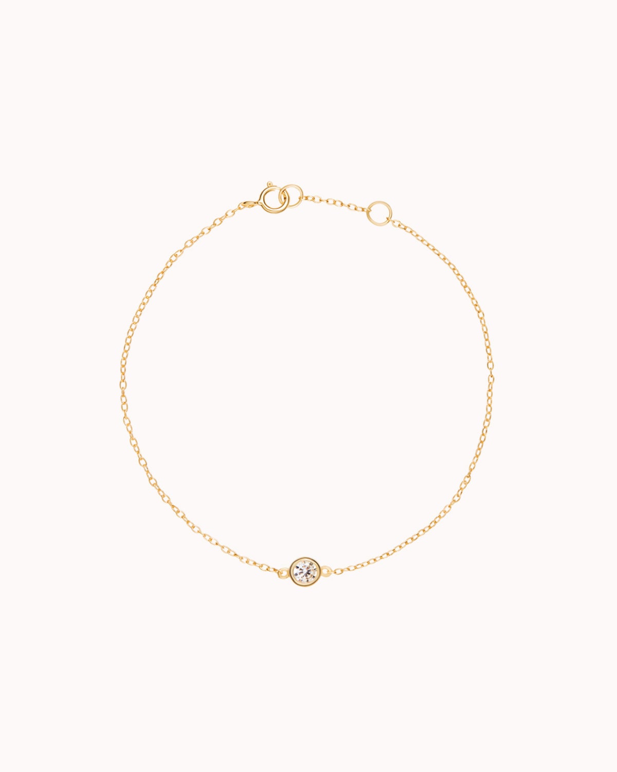 Glima Minimalist Bezel CZ Solitaire Bracelet