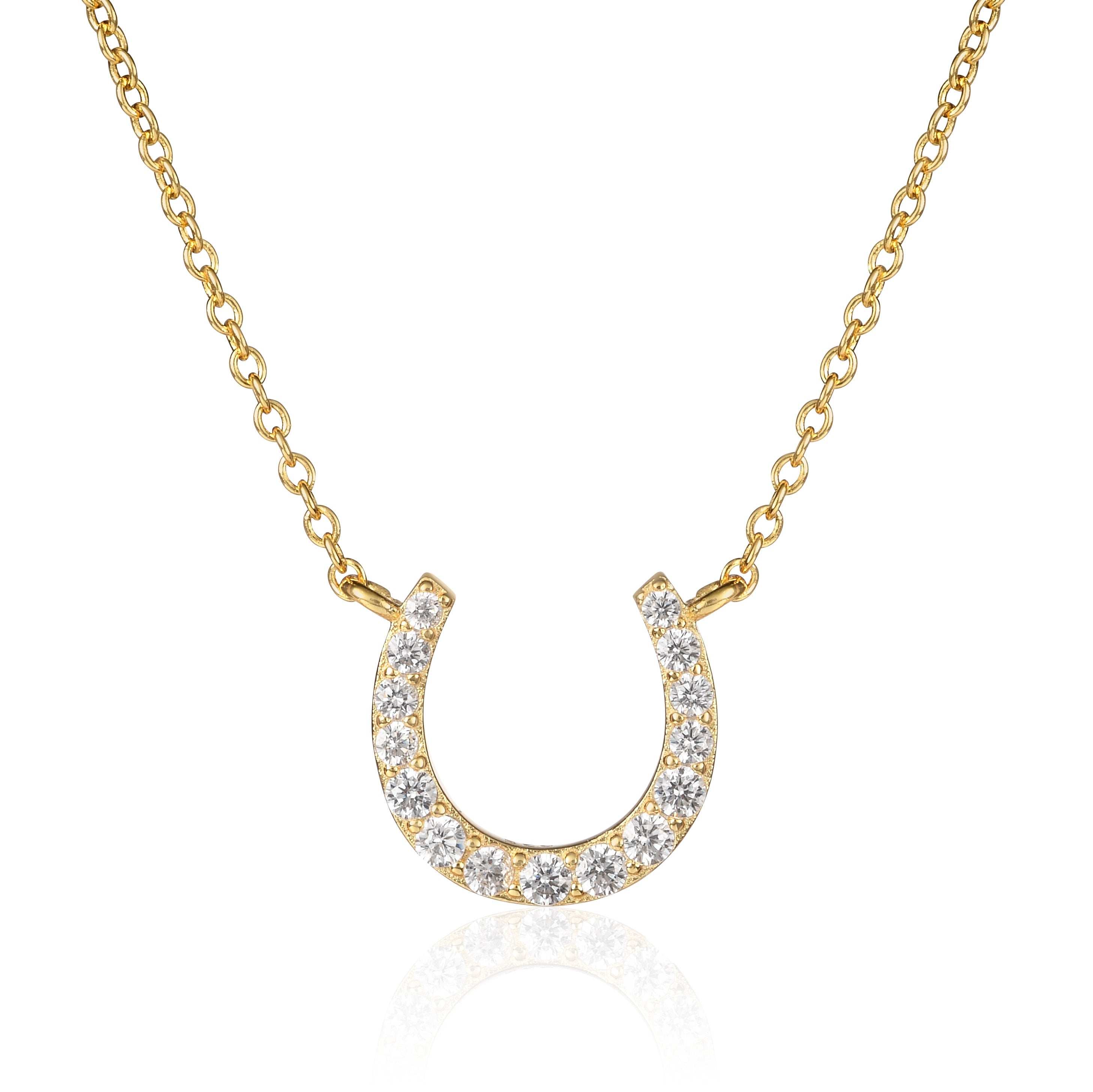 Glima Horseshoe Necklace – Gold Plated Sterling Silver Lucky Charm