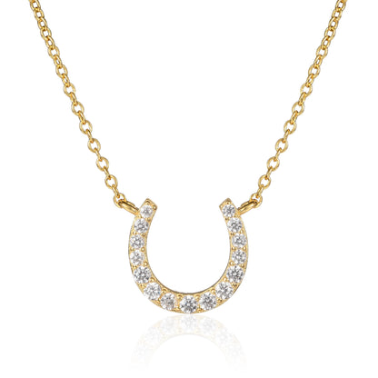 Glima Horseshoe Necklace – Gold Plated Sterling Silver Lucky Charm
