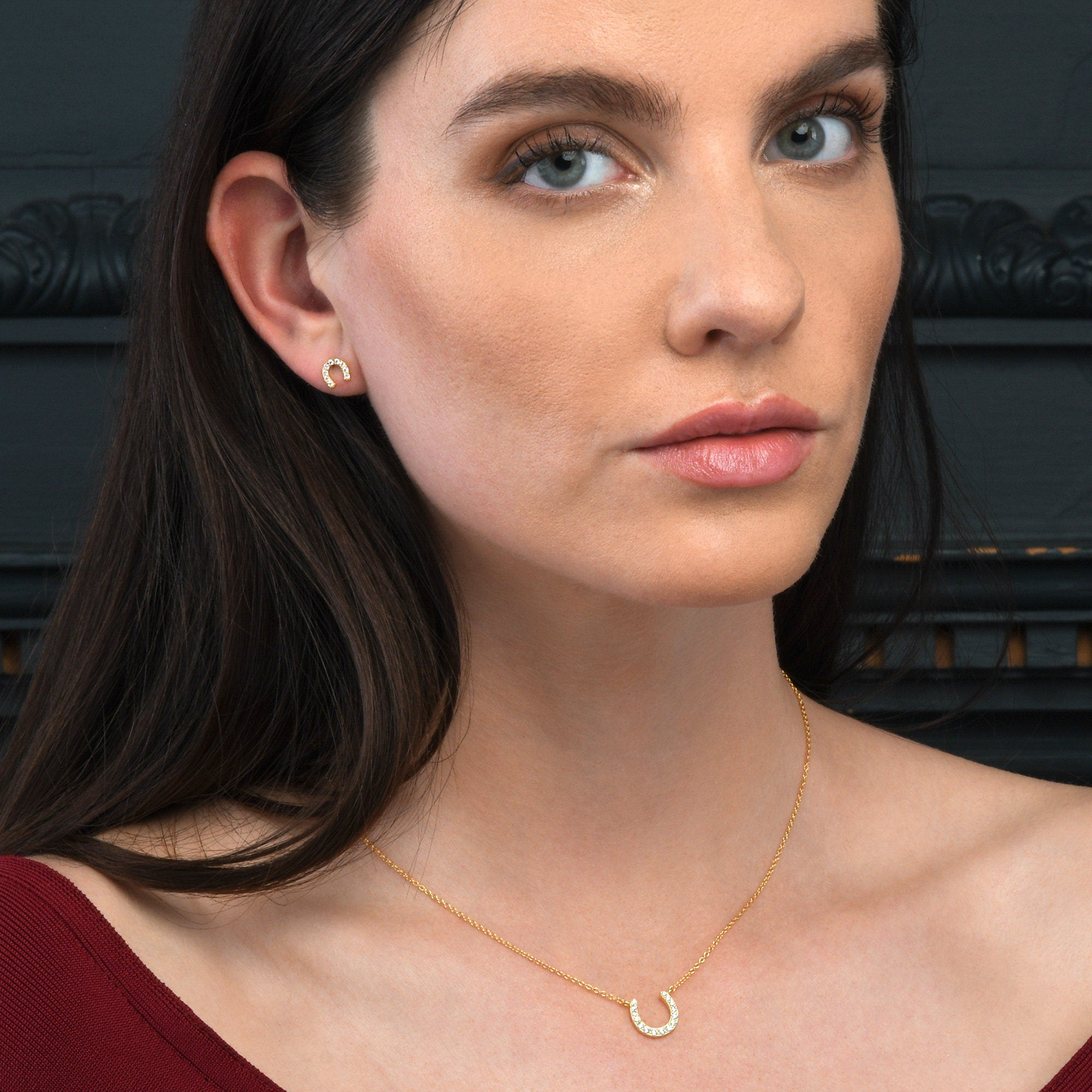 Glima Horseshoe Necklace – Gold Plated Sterling Silver Lucky Charm