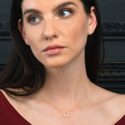 Glima Horseshoe Necklace – Gold Plated Sterling Silver Lucky Charm