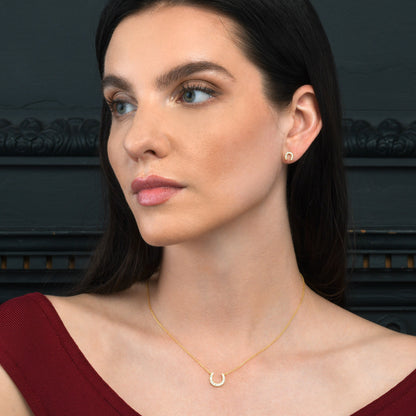Glima Horseshoe Necklace – Gold Plated Sterling Silver Lucky Charm