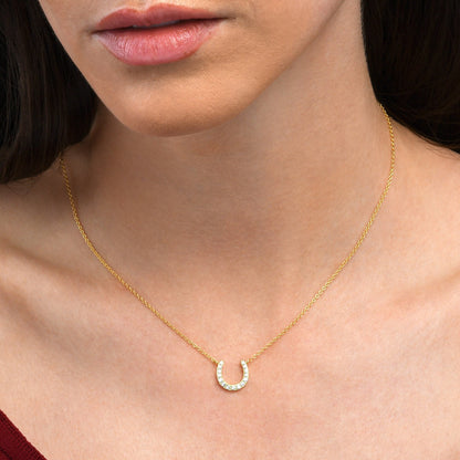 Glima Horseshoe Necklace – Gold Plated Sterling Silver Lucky Charm