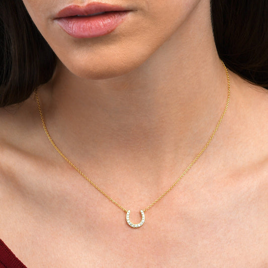 Glima Horseshoe Necklace – Gold Plated Sterling Silver Lucky Charm