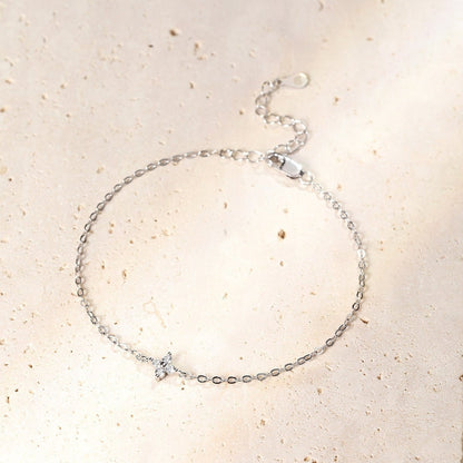 Glima Daisy Gemstone Bracelet – Rose Gold Sterling Silver with CZ Charm