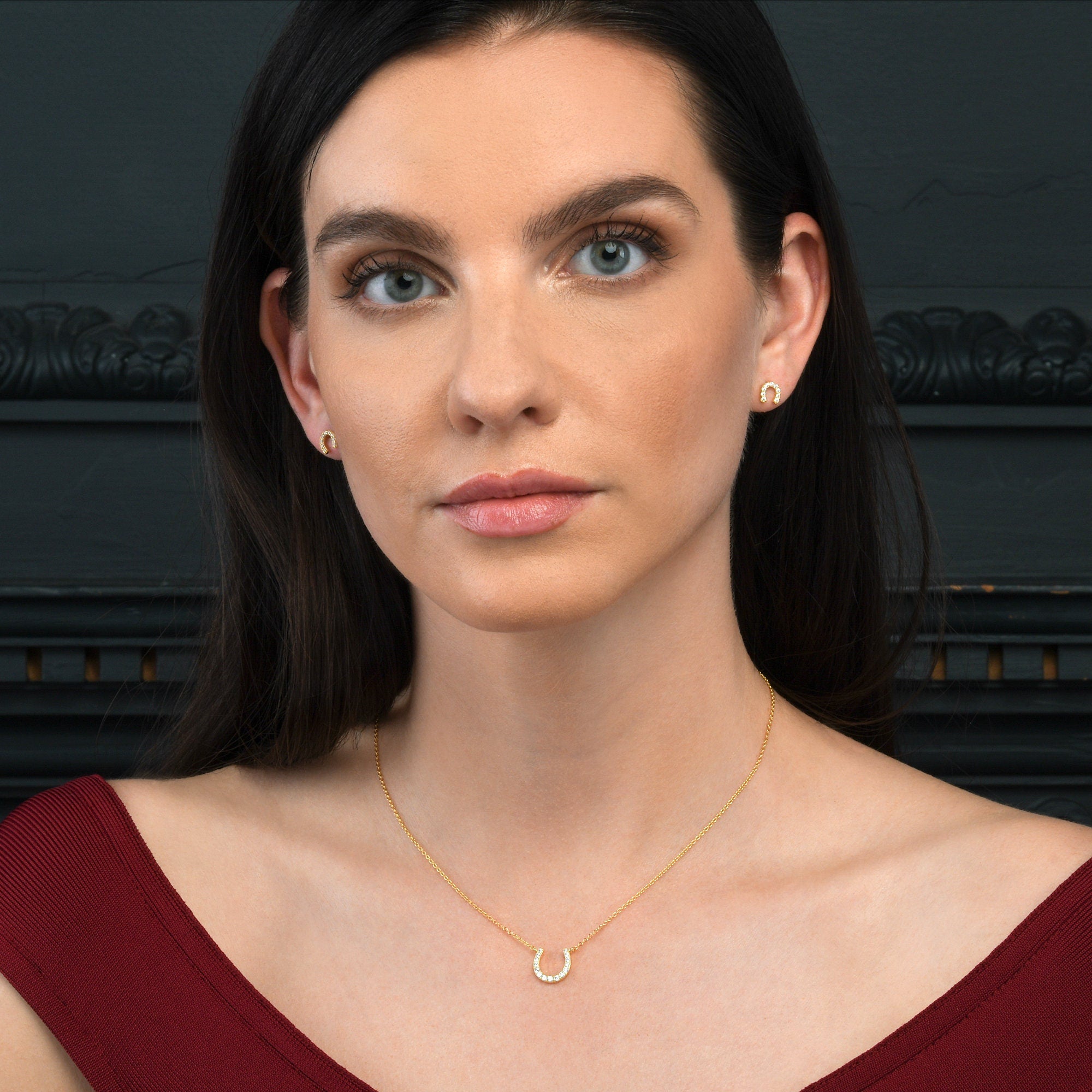 Glima Horseshoe Necklace – Gold Plated Sterling Silver Lucky Charm