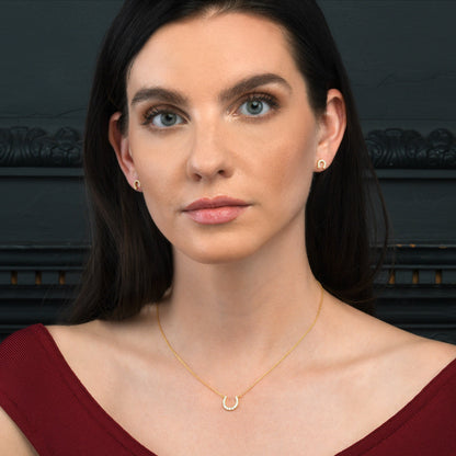 Glima Horseshoe Necklace – Gold Plated Sterling Silver Lucky Charm