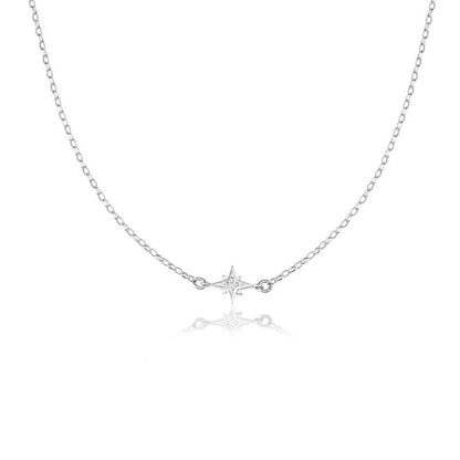 Glima Silver Star Choker – Dainty Minimalist Stacking Necklace