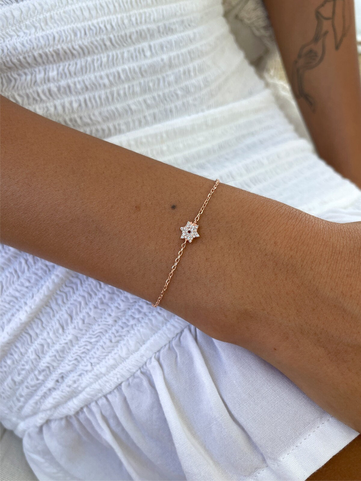 Glima Magen David Bracelet – 14K Gold or Sterling Silver Jewish Star Charm
