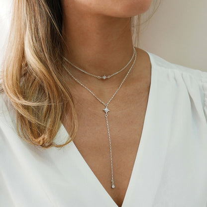 Glima Silver Star Choker – Dainty Minimalist Stacking Necklace