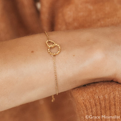 Glima Interlocking Circle Bracelet – Gold & Silver Karma Gift for Her