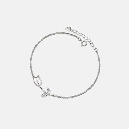 Glima Opal Tulip Bracelet – Dainty Gold Charm, Sterling Silver Friendship Gift