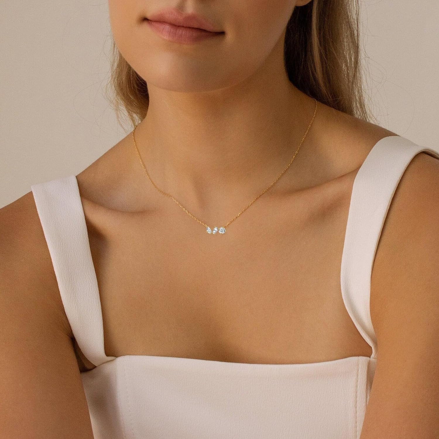 Glima Floating Diamond Necklace – Dainty Solitaire Gift for Her