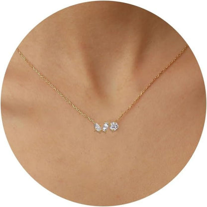 Glima Floating Diamond Necklace – Dainty Solitaire Gift for Her