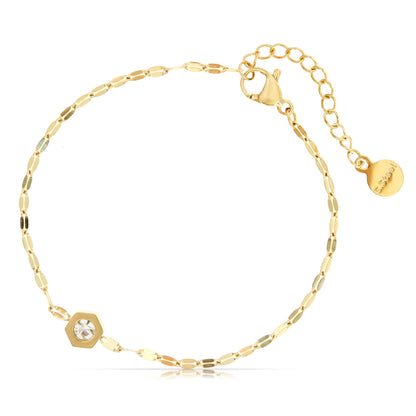 Glima Gemstone Bracelet – Dainty Gold Stainless Steel Minimalist Jewelry