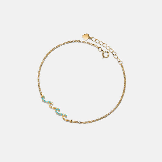 Glima Ocean Wave Bracelet – Dainty Gold & Silver Friendship Charm