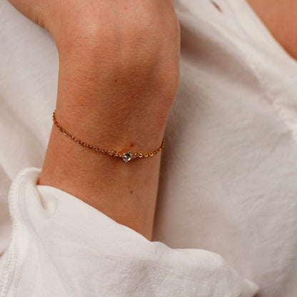 Glima Solitaire Diamond Bracelet for Women - Dainty & Elegant