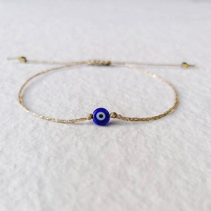 Glima Gold Evil Eye Bracelet – Dainty Hematite Amulet for Protection