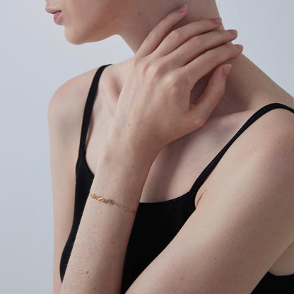 Glima Ocean Wave Bracelet – Dainty Gold & Silver Friendship Charm