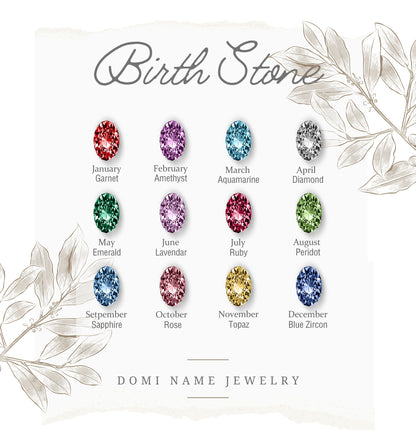 Glima Handmade Birthstone Name Pendant – Wedding & Christmas Gift
