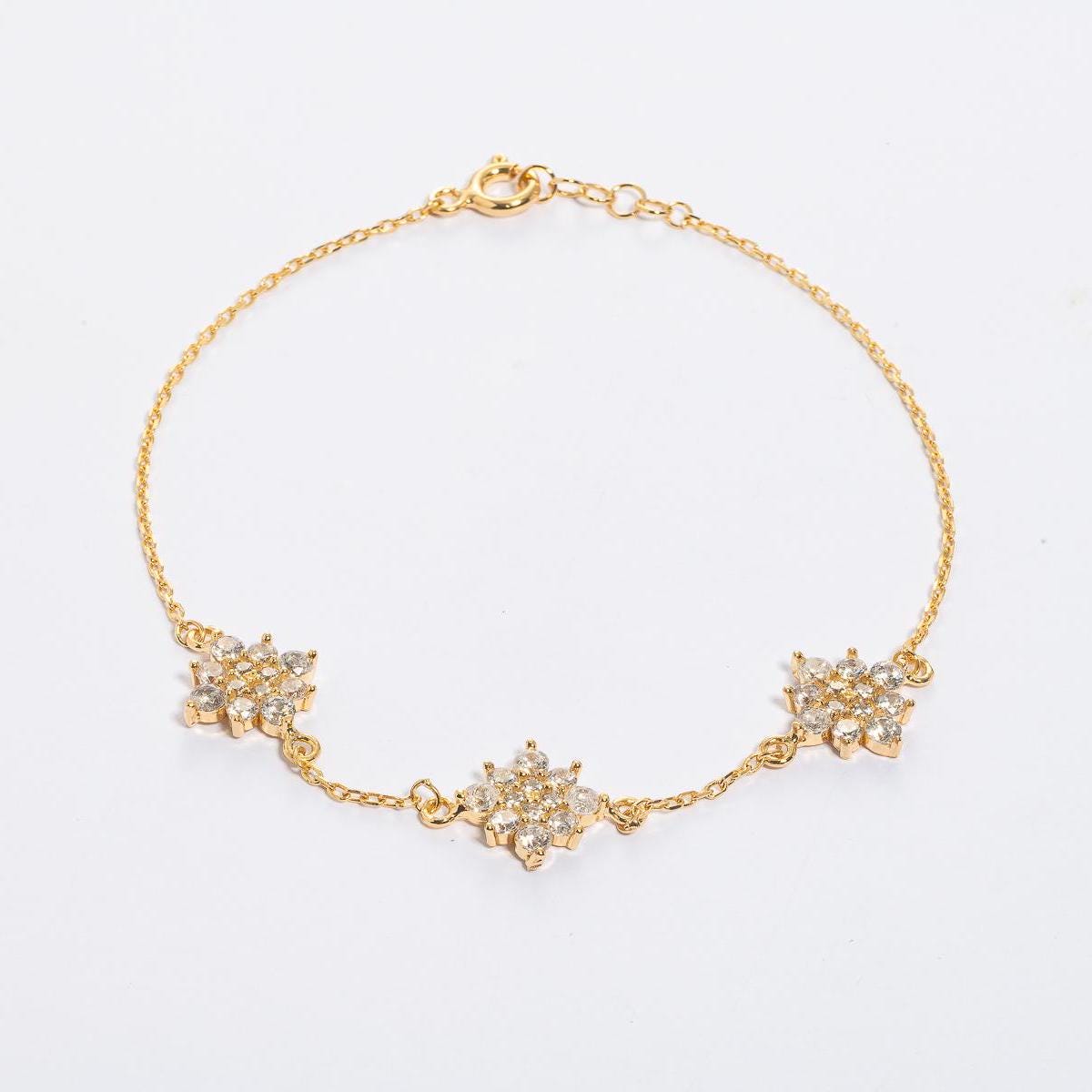 Glima Flower Bracelet – Dainty Gold & Sterling Silver, Everyday Gift