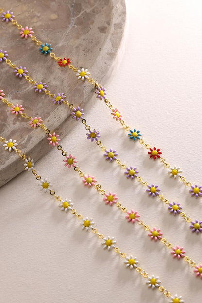 Glima Minimalist Daisy Choker Necklace – Gift for Her
